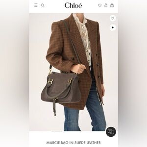 Chloé Suede Studded Tassel Marcie Medium Bag